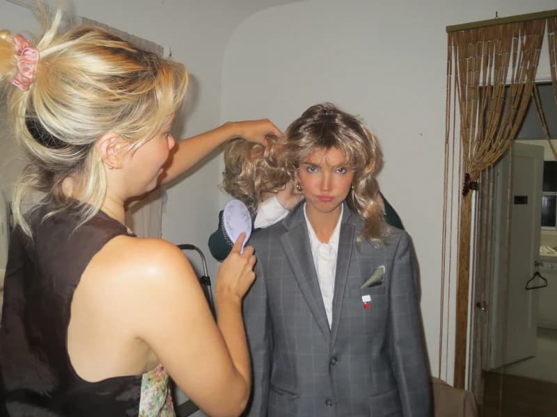 Behind the scenes: styling hair for the news anchor shoot