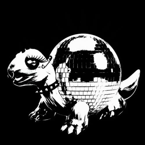 Goth disco dinosaur roomie